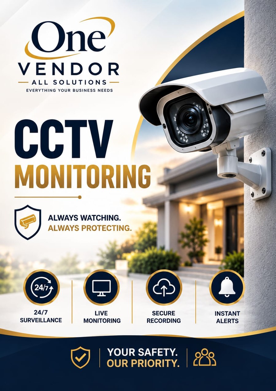 One Vendor CCTV Monitoring — always watching, always protecting