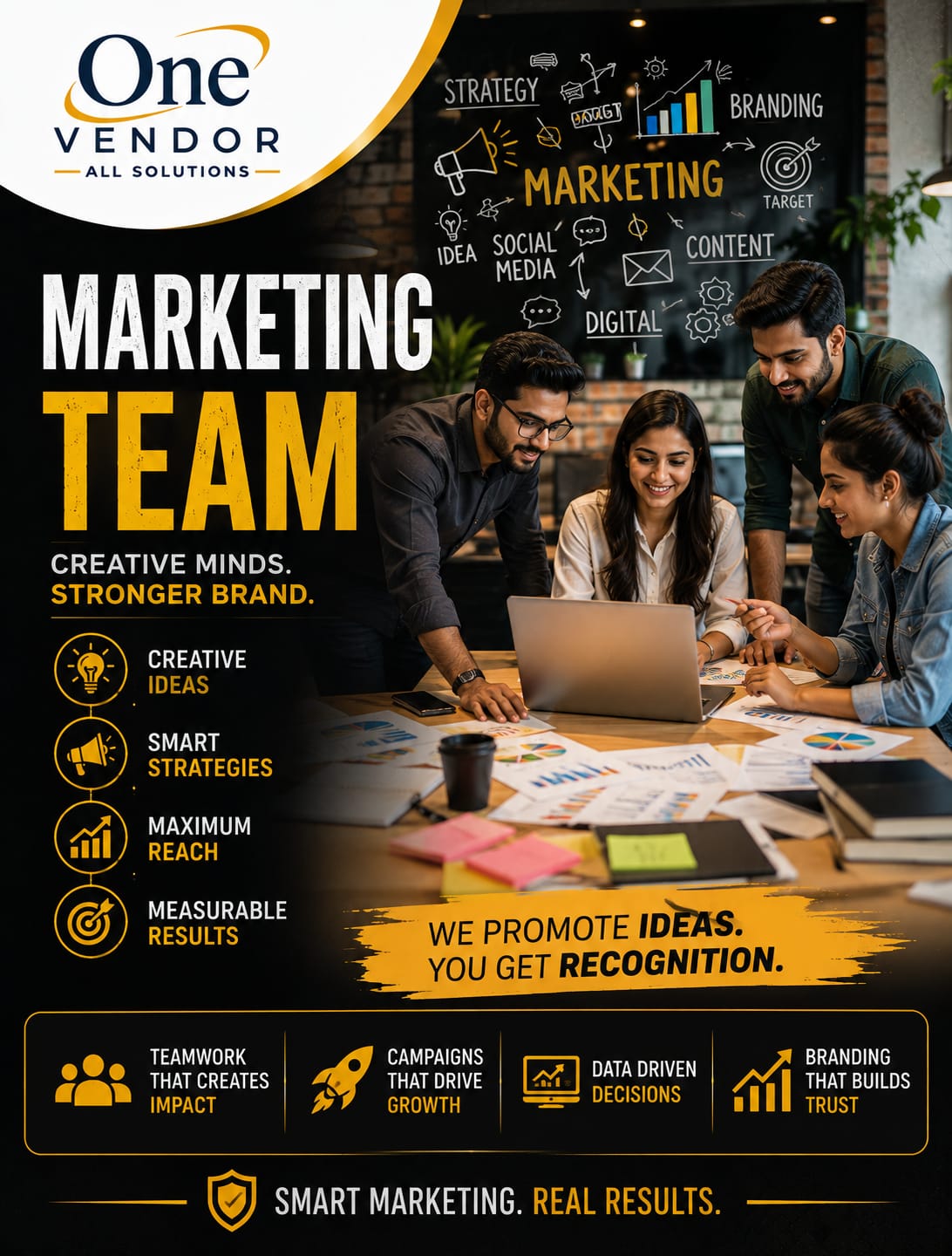 One Vendor Marketing Team — creative minds, stronger brand