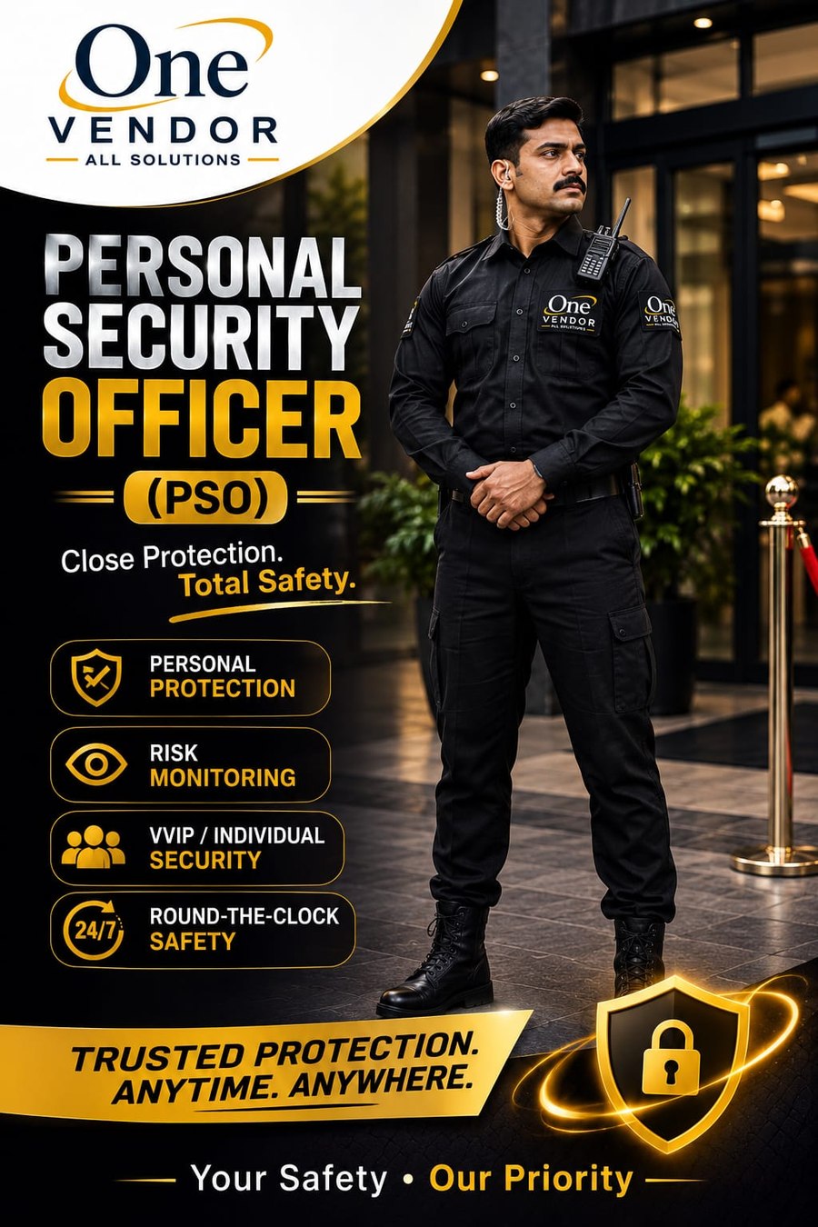 One Vendor Personal Security Officer — close protection, total safety