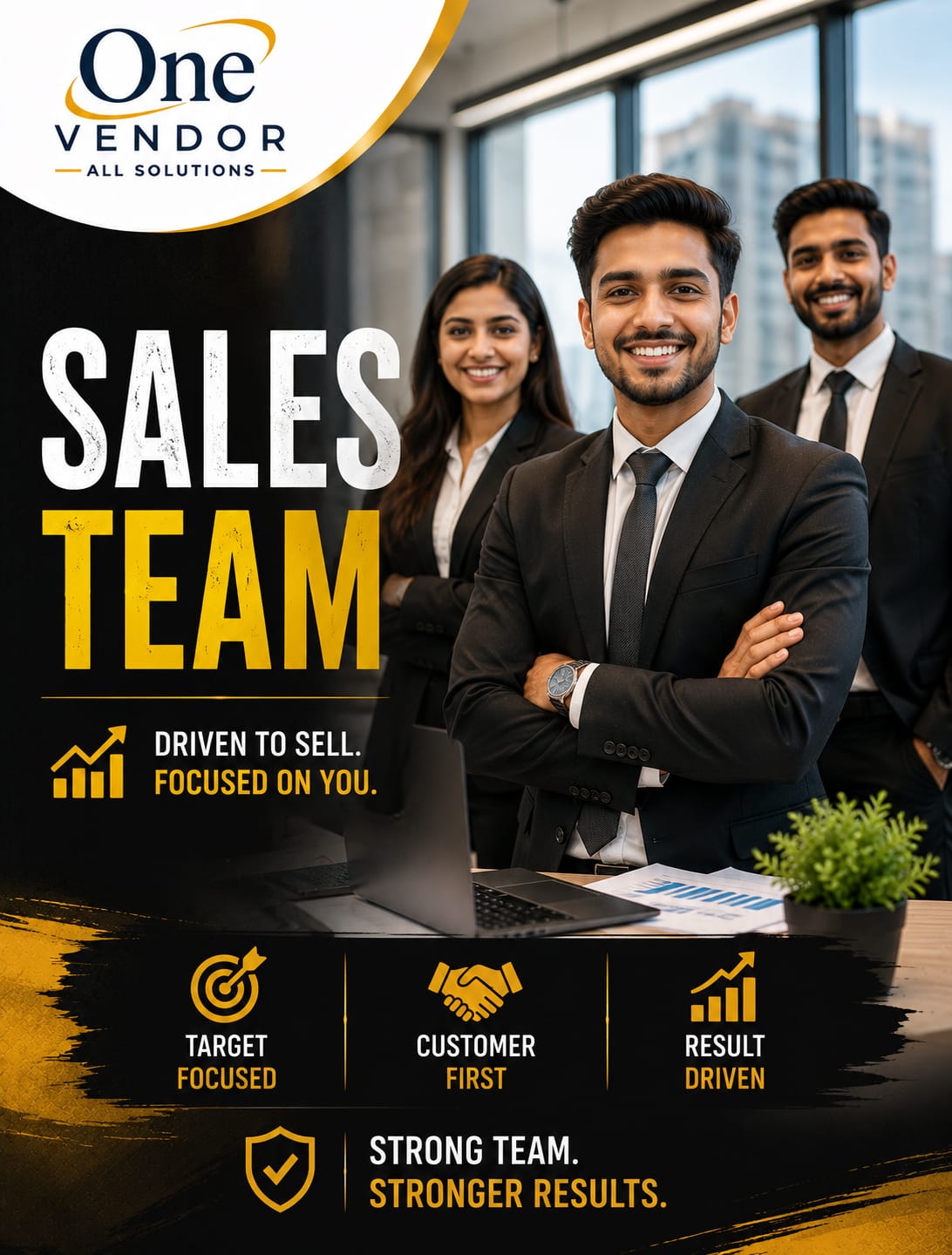 One Vendor Sales Team — driven to sell, focused on you